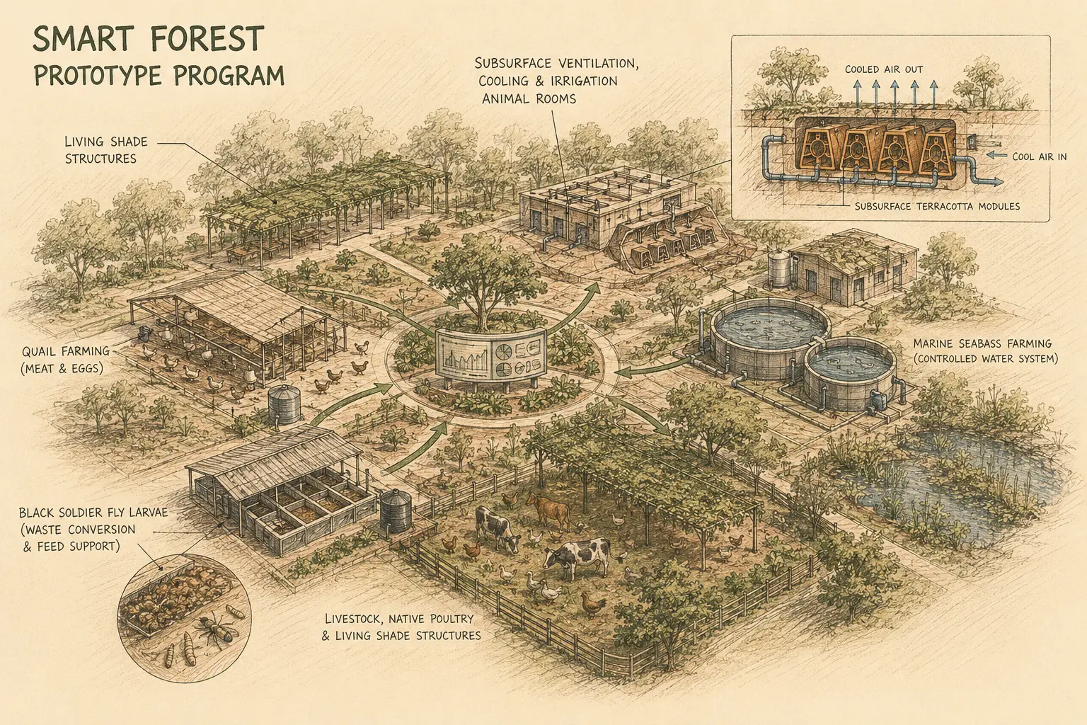 Detailed Agrith Smart Forest prototype ecosystem